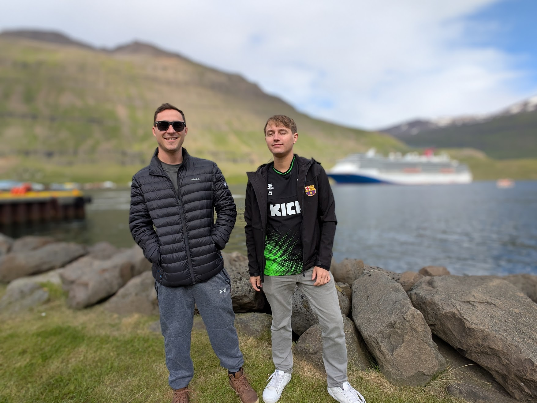 Iceland fjord with Michael