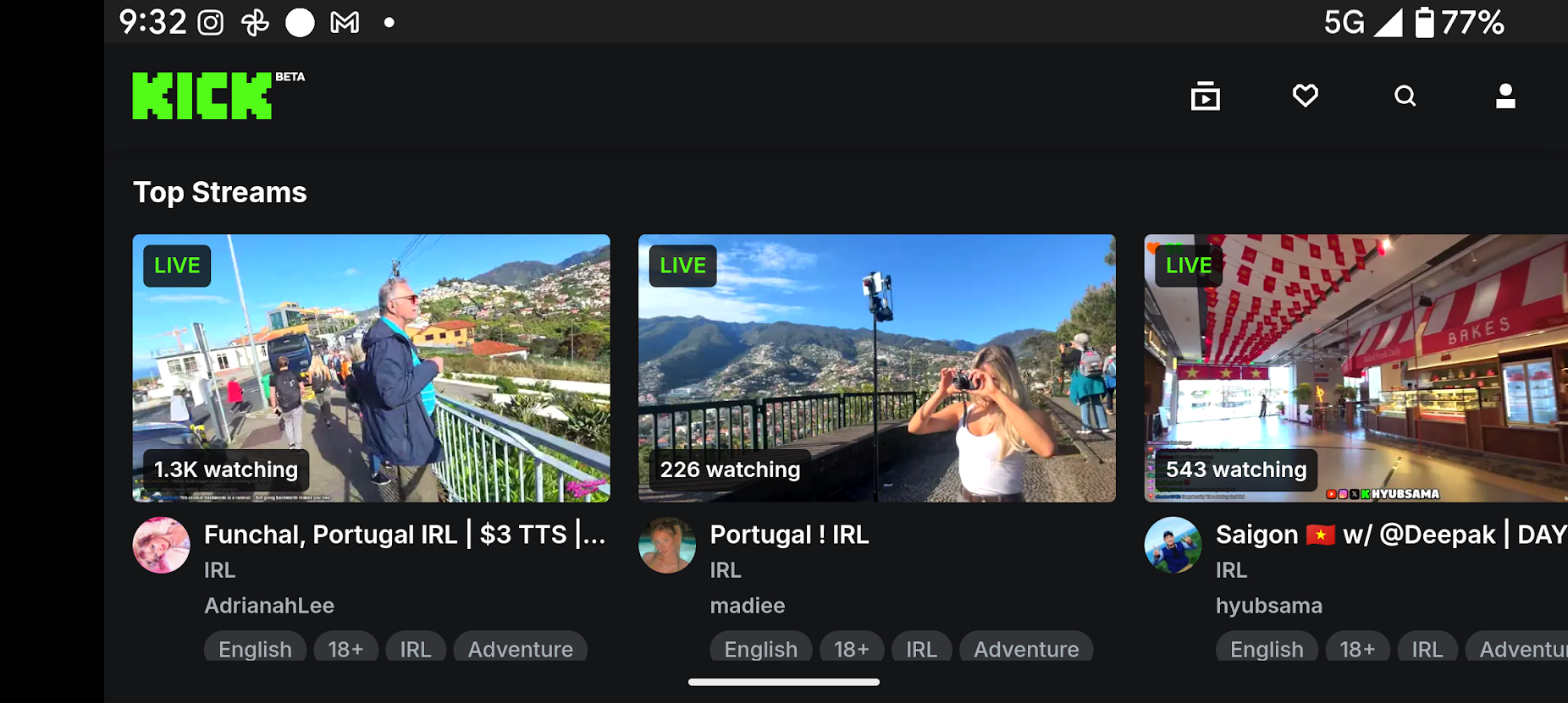 Kick front page placement